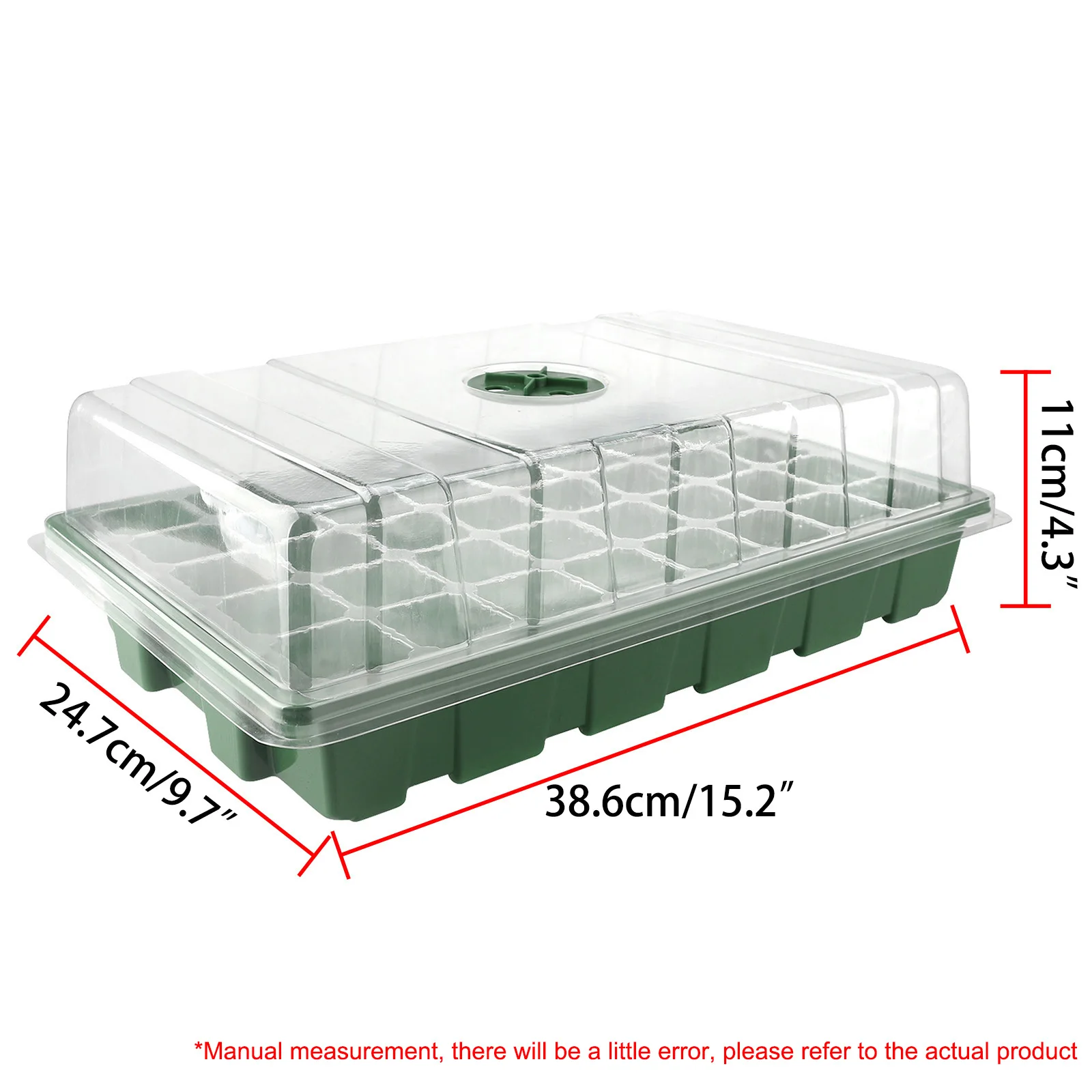 3 sets 40 Hole Seedling Trays Black Plant Growth Plate Sturdy 3pcs Ventilation PP Base For Seeds' Starting Flower Pot for Garden