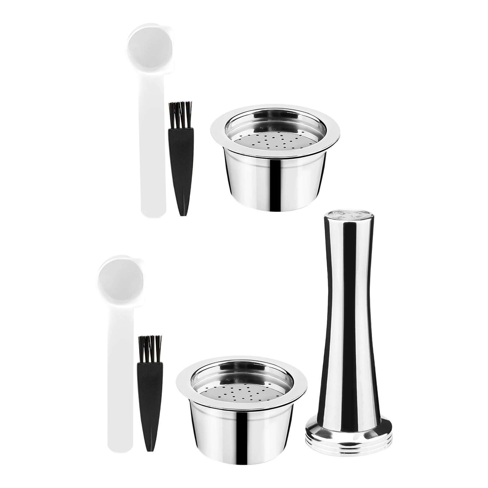 Stainless Steel Coffee Capsule For ALDI Expressi Refillable K-fee Coffee Pod Filters Brush Spoon