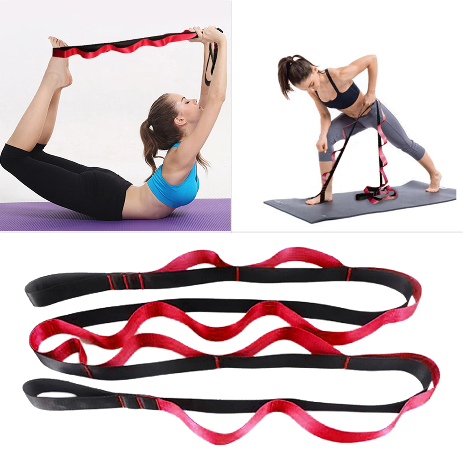 Exercise Pilates Elastic Strap Dance Pull Belt Sports Body Building Bands