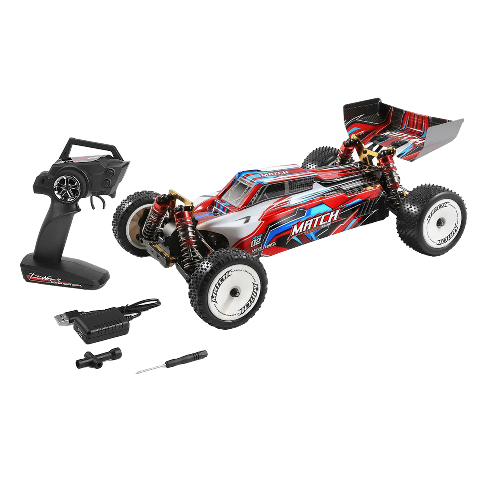 Wltoys 1/10 Scale 45km/h High Speed 2.4G 4WD Racing RC Car Off-Road Buggy Vehicle Remote Control Car Gift for Kids