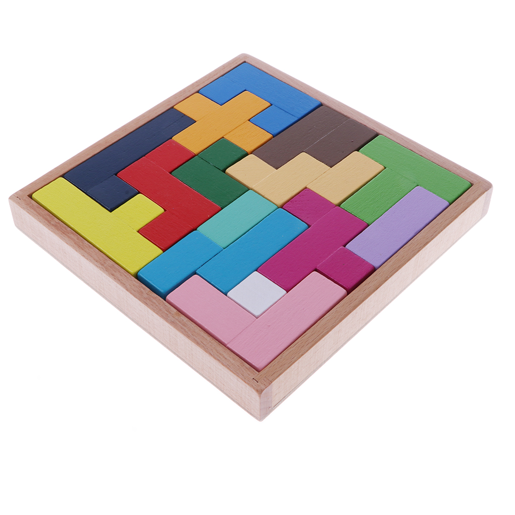 Wooden Tangram  Puzzle Blocks Game Kids/Baby Developmental Toy Gifts