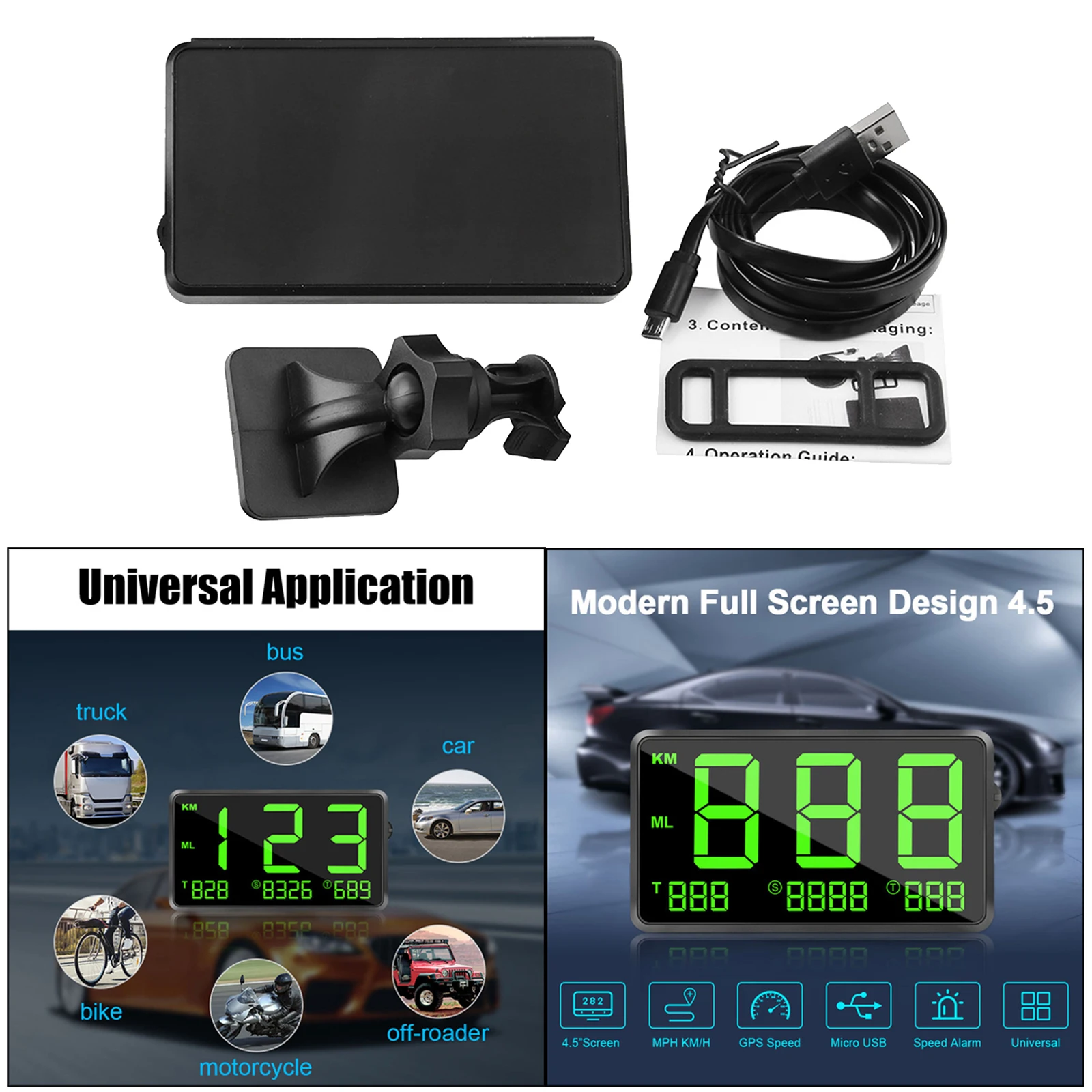 Digital GPS Speedometers Hud Heads Up Display Car Head-up Display