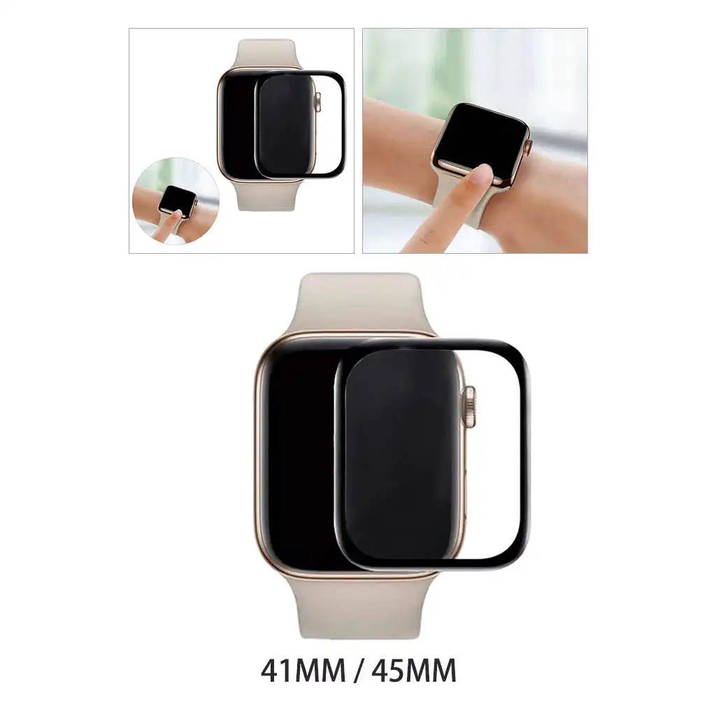 Tempered Glass Watch Screen Protector Anti Scratch Thin Bubble Free Film for iwatch 7 41mm 45mm Smart Watch Protectors