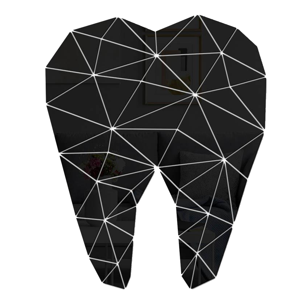Dentist Acrylic Mirror Sticker Wall Poster  Clinic Stickers Teeth Clinic Wall Decal Removable  Shop Decoration