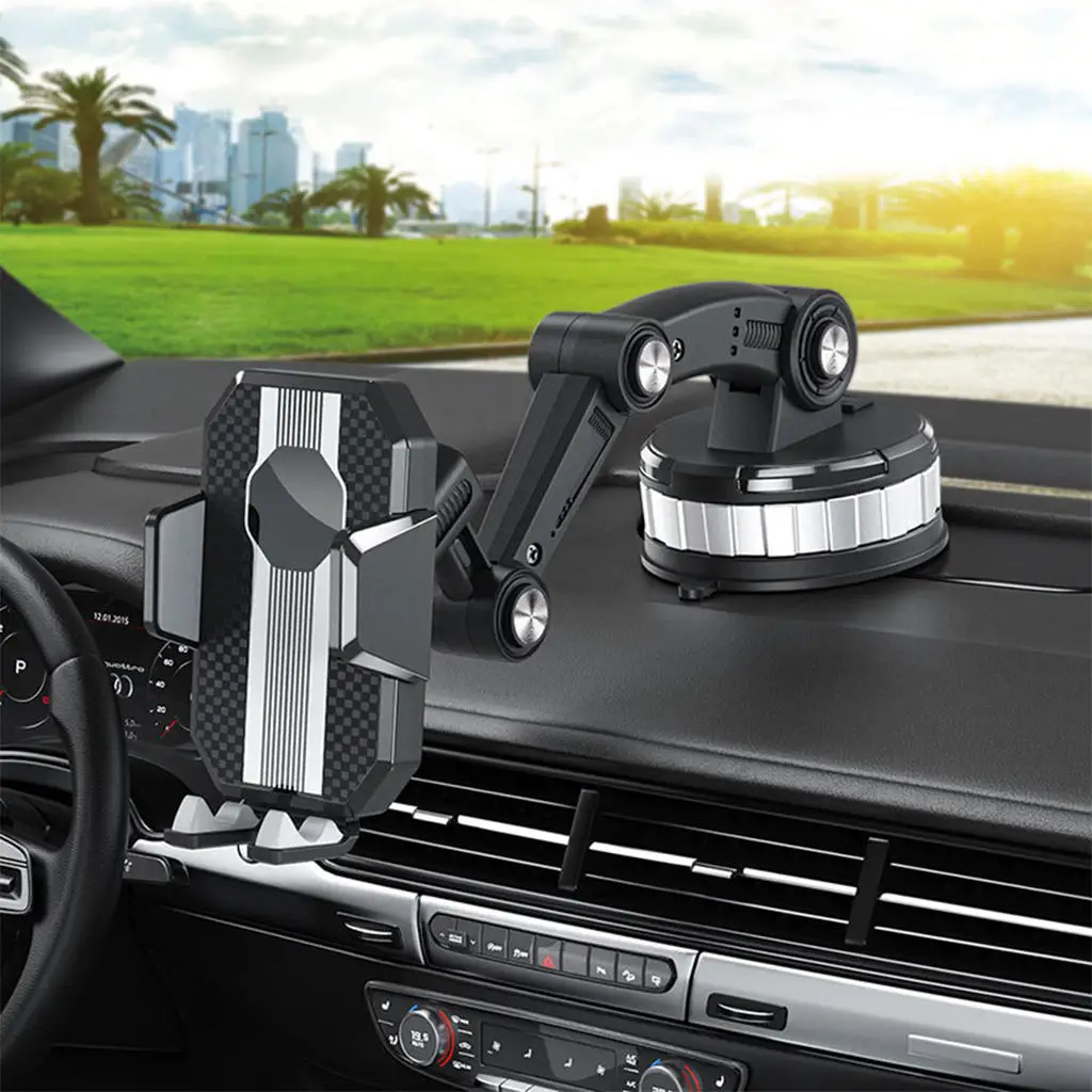 Upgraded Mobile Phone Holder for Car Windshield Dashboard Universal Adjustable Suction Cup Cradle Car Phone Mount Desk Stand