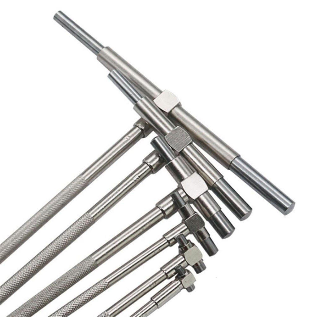 6pcs Precision Telescopic Gauge 8-150 mm, Stainless Steel Measurement Bore Engineers Kit, Inner Diameter Measuring Tool