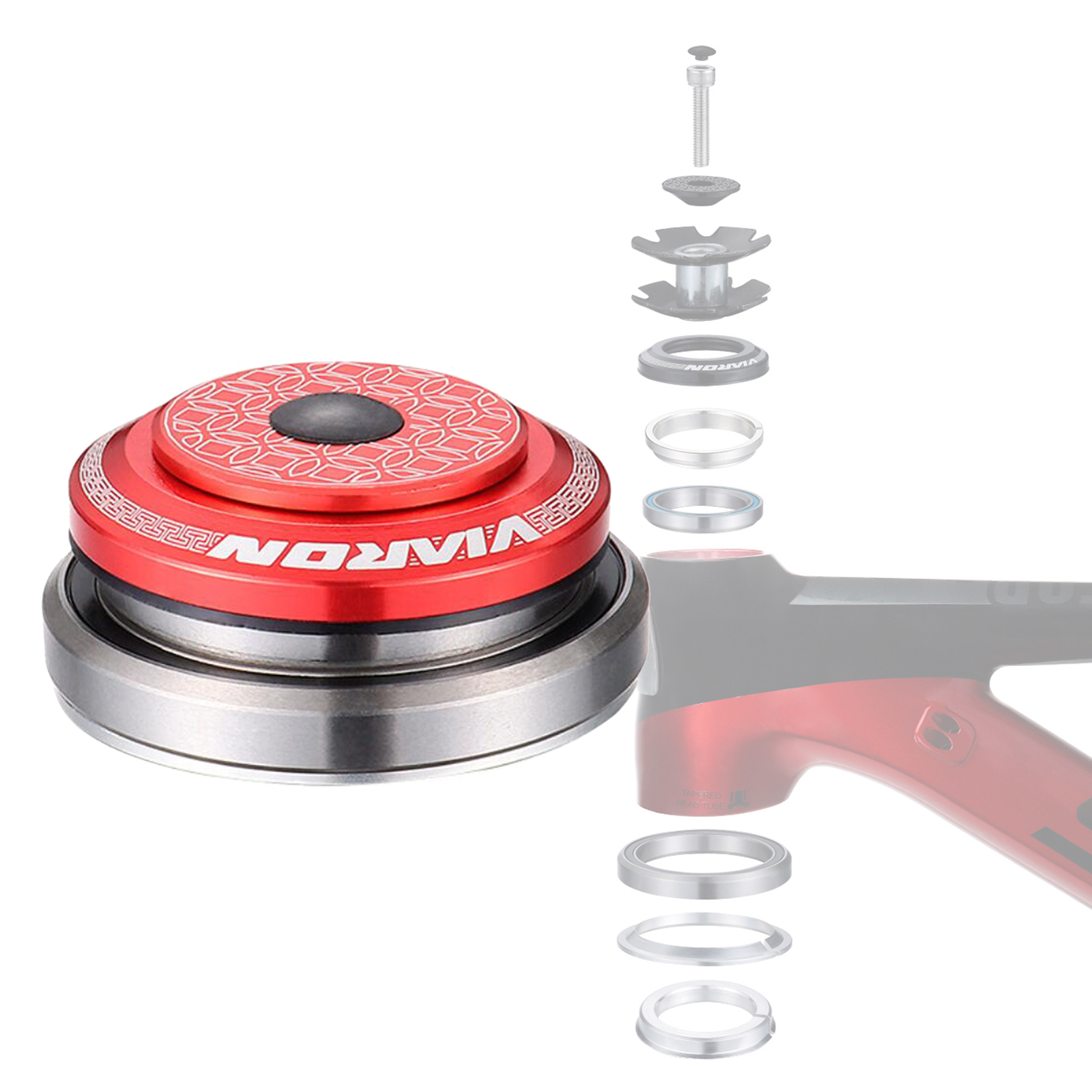 MTB Bearings Headset Double Sealed Lightweight Cycling External Headset Replace for Straight Tube Frame Bicycle Bike