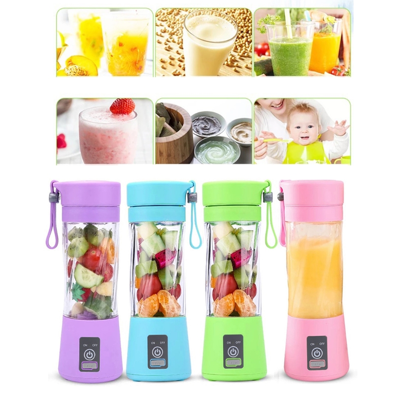 Máquina de Mistura Protable Mini Copo Juicer Único Servir Tamanho Pessoal Liquidificador Usb Recarregável 380ml Frutas Multifunções Suco P9yd 45 High Quality Eletrodomésticos