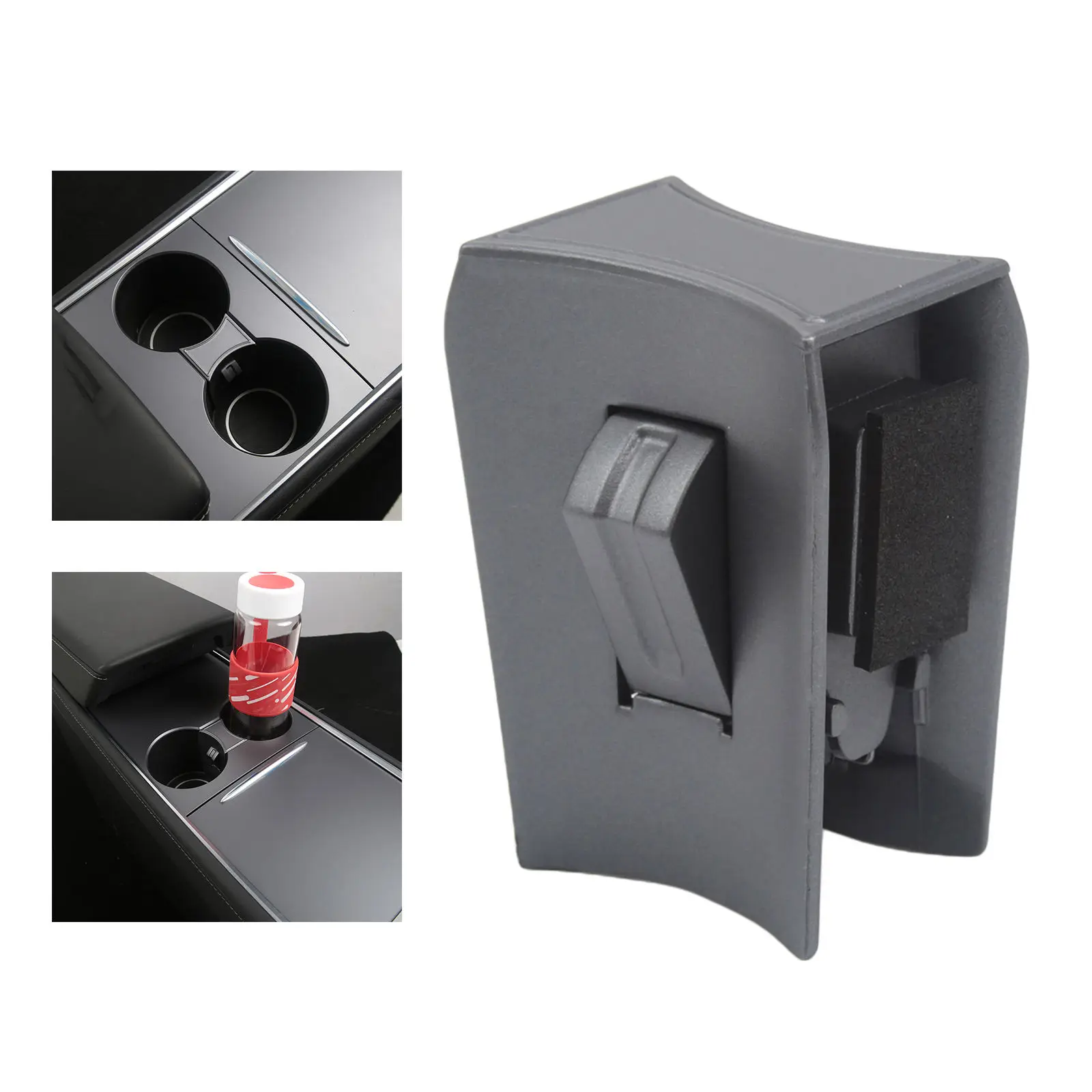 Cup Holder Slot Stabilizer Non-Slip Limiter Center Console Liners Cup Holder for Tesla Model 3 Y Interior ABS Accessories