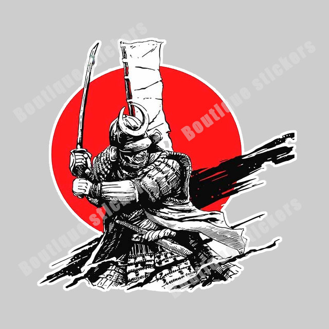 Japanese Samurai Warrior Anime bound to Bushido Code in Kanji Sticker for  Sale by Tatzki-Design