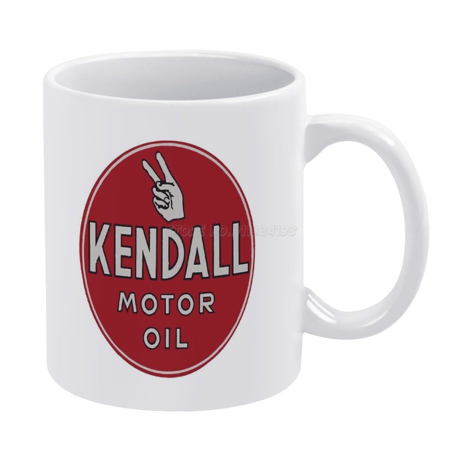 Винтажная кружка Kendall с надписью Motor Oil, белая кружка для кофе, чашки  для послеобеденного чая, рождественские чашки, керамическая кружка 330 мл  для кофе, машины, гоночных машин, Ra | AliExpress