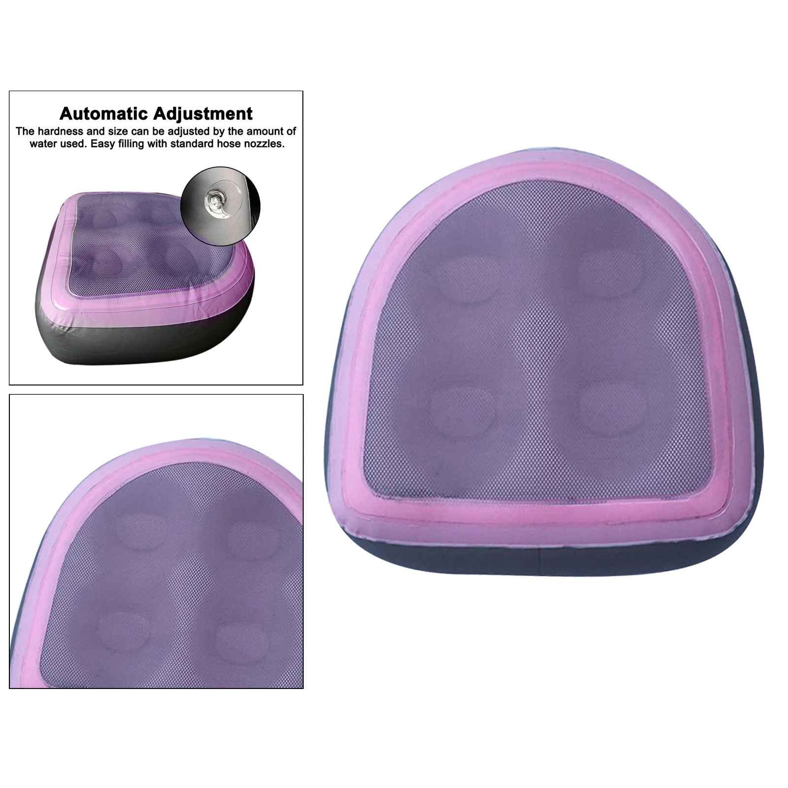 Spa and Hot Tub Booster Seat Inflatable Bathtub Massage Cushion Relaxation Mat with Suction Cups Back Support Pad