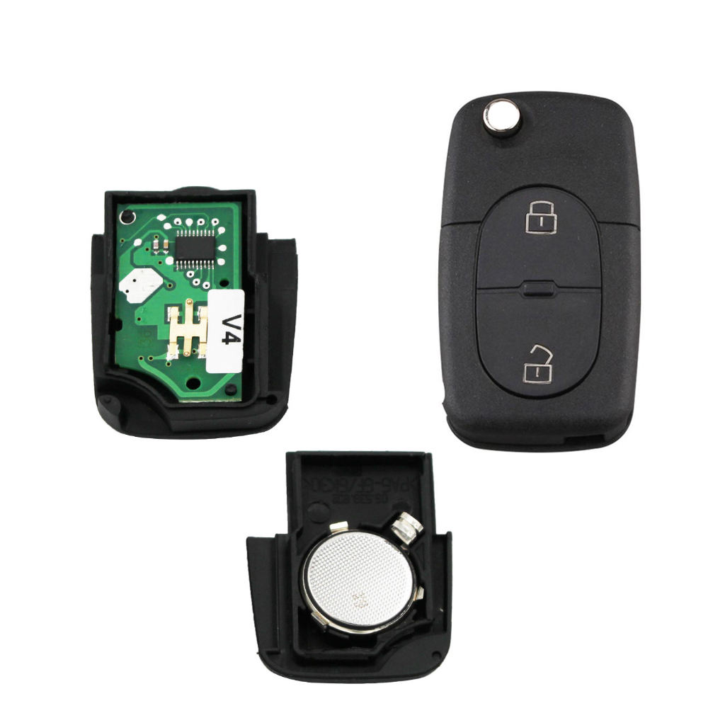 434Mhz Car Key Fob ID48 Chip Keyless Entry +Battery for Golf MK4 Passat