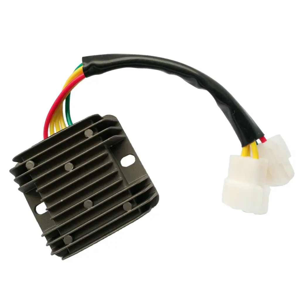2 Plug Voltage  Regulator Fits for Hyosung GT650  GV650 ST7 GT650S and Other Model, Black