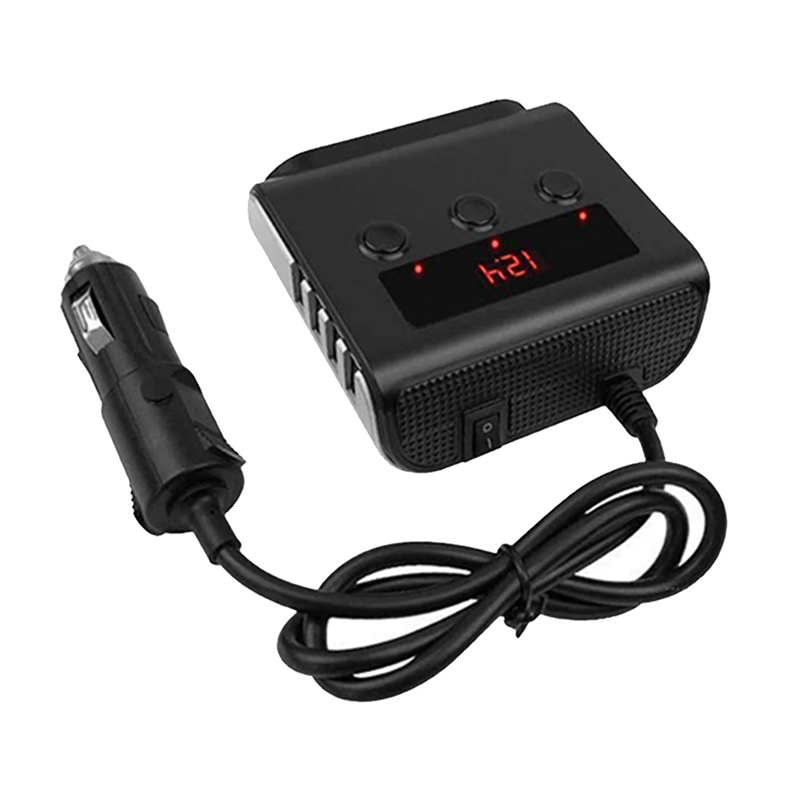Car Automobile Cigarette Lighter Adapter 12V/24V DC Power Adaptor with Replace Fuse Voltage Display for GPS Dashcam