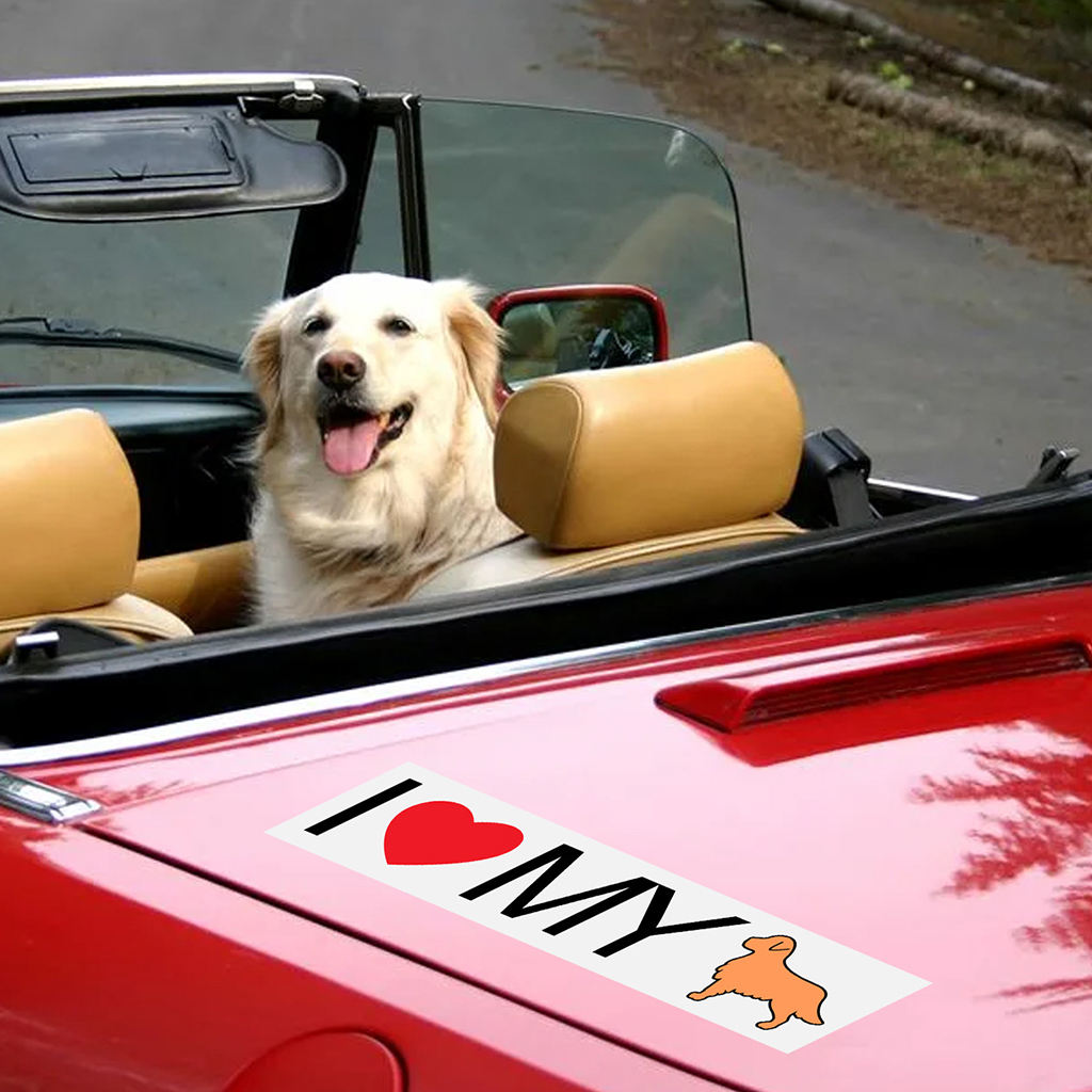 I Love My Pet Vinyl Decal Dog Sticker for Laptop Wall Car Truck Mirror Room