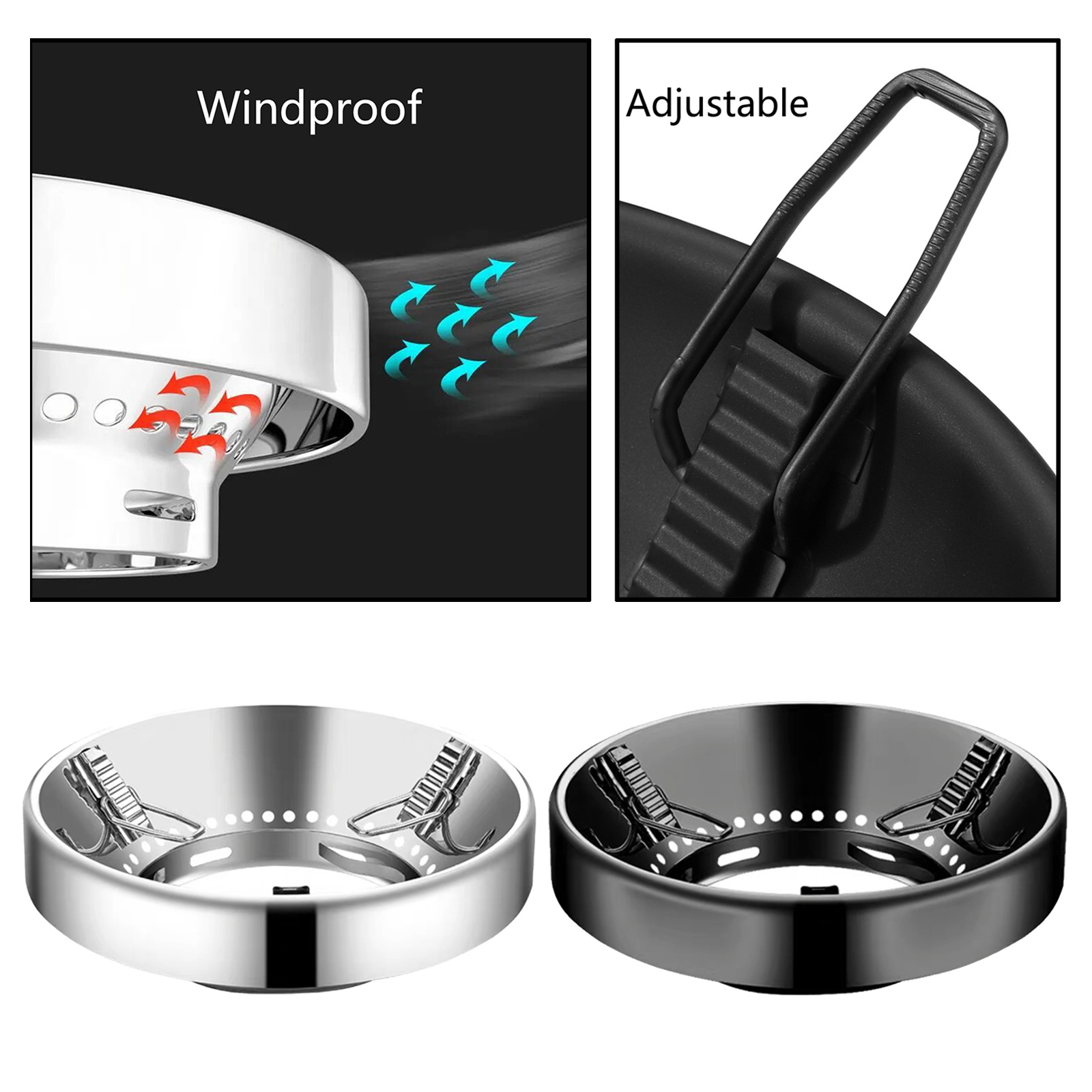 Kitchen Gas Stove Windshield Gathering Fire Energy-Saving Stove Pot Holder, Heat Resistant Waterproof