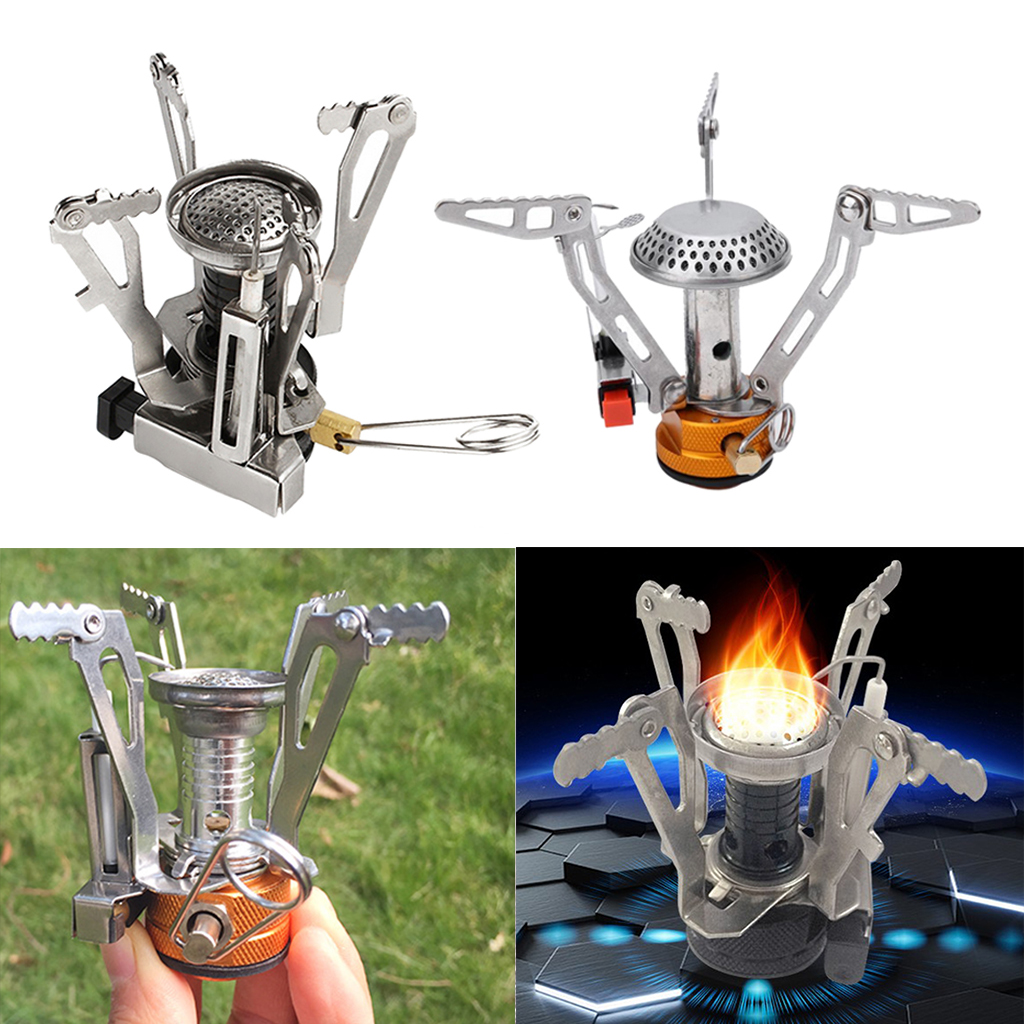3000W 120g Mini Foldable Pocket Stoves Backpacking Portable Oven Split Stove