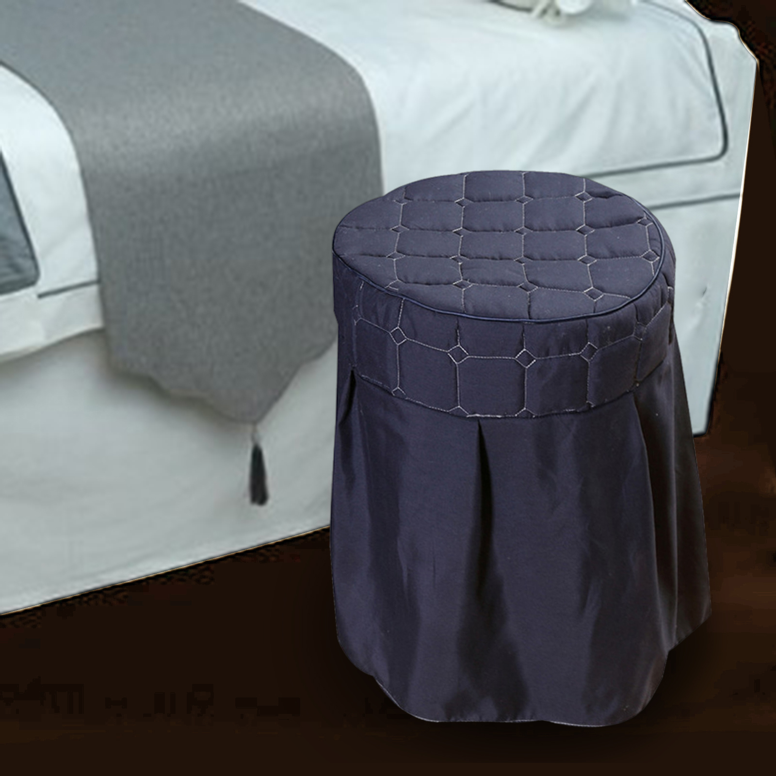 Velvet Beauty Salon Round Chair Cover Non-Slip Accessories for Home Spa Care Washable Non-Slip Stool Covers Parts Spa Seat Cover