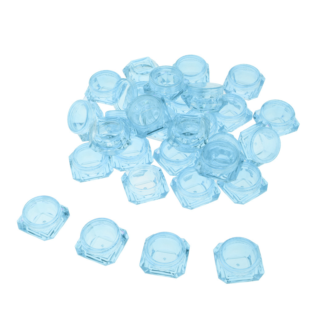 30 Pieces 3g Plastic Empty Jar with Lid, Empty Cream Jar, Cosmetics
