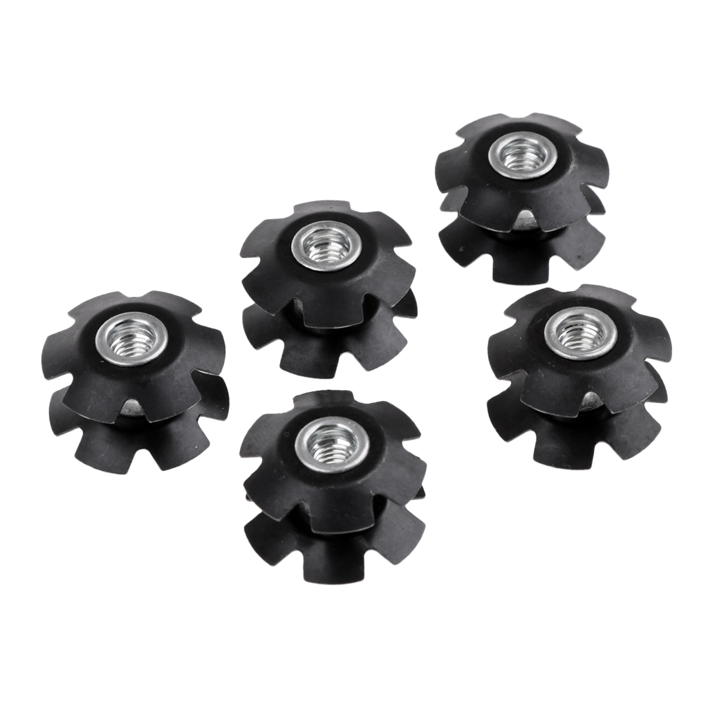 5Pcs Lightweight Headset Star Fangled Nuts Star Washer Headset Cap for Road MTB Bike Star Nut Accessories for Forks
