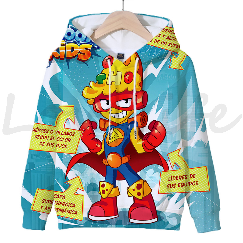 com capuz moletom superthings kazoom meninos meninas pulôver outono topos sudadera