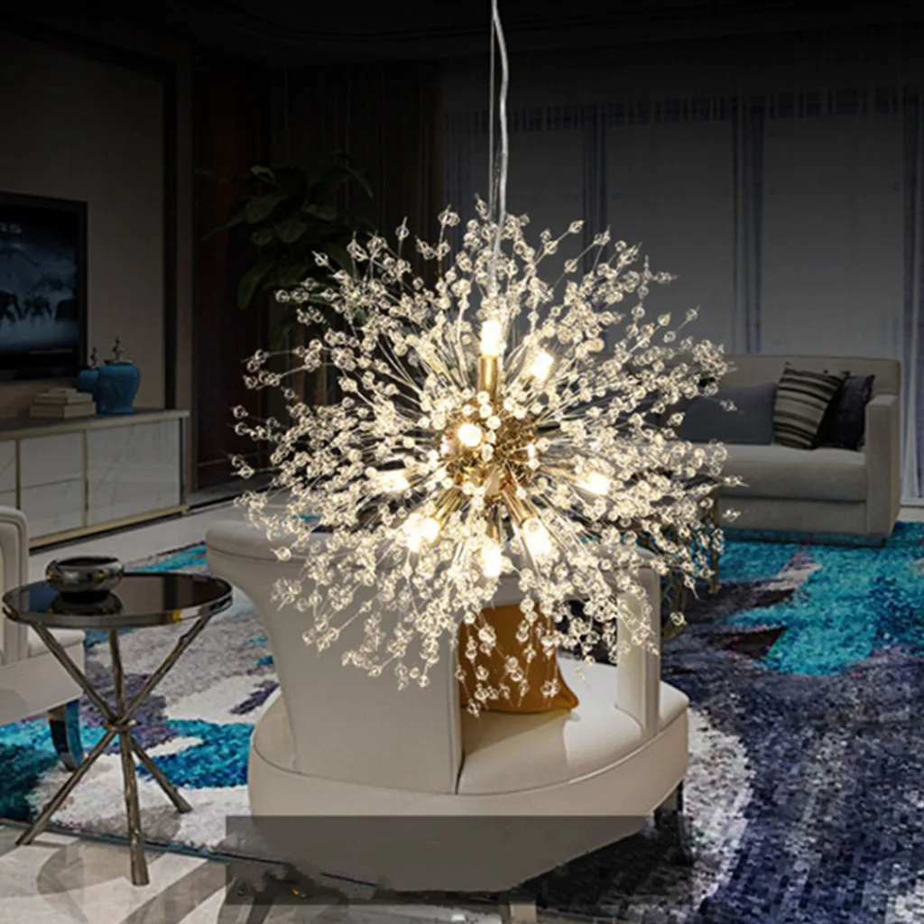 shell chandelier Nordic Dandelions Crystal Chandelier Light LED Pendant Lamp for Living Room bubble chandelier