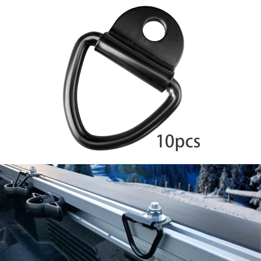 D-Ring Tie Down, Small Steel D Rings Anchor Lashing Ring for Loads on Case Truck Cargo Trailers RV Boats