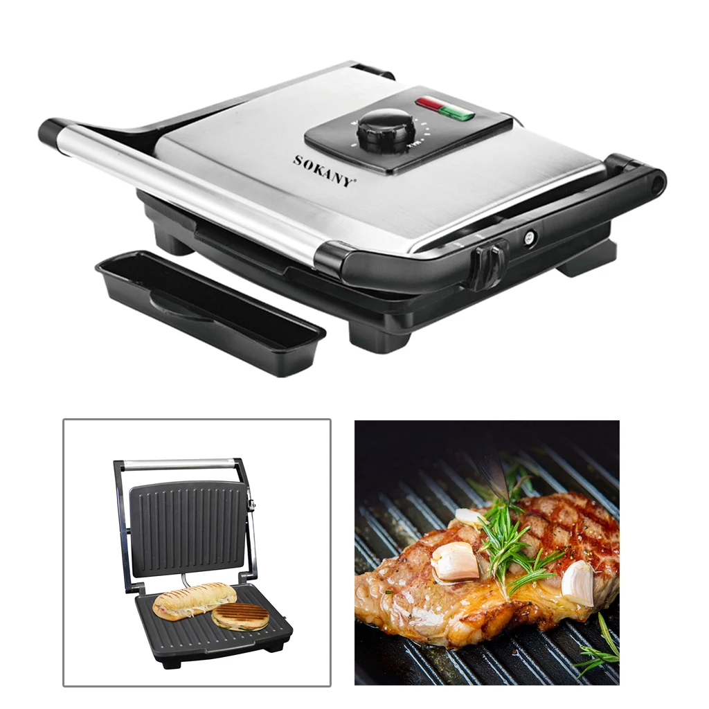 2000W Indoor Non Stick BBQ Barbeque Grill Plate Grill Appliance Electric Griddle Panini Maker Eu Plug