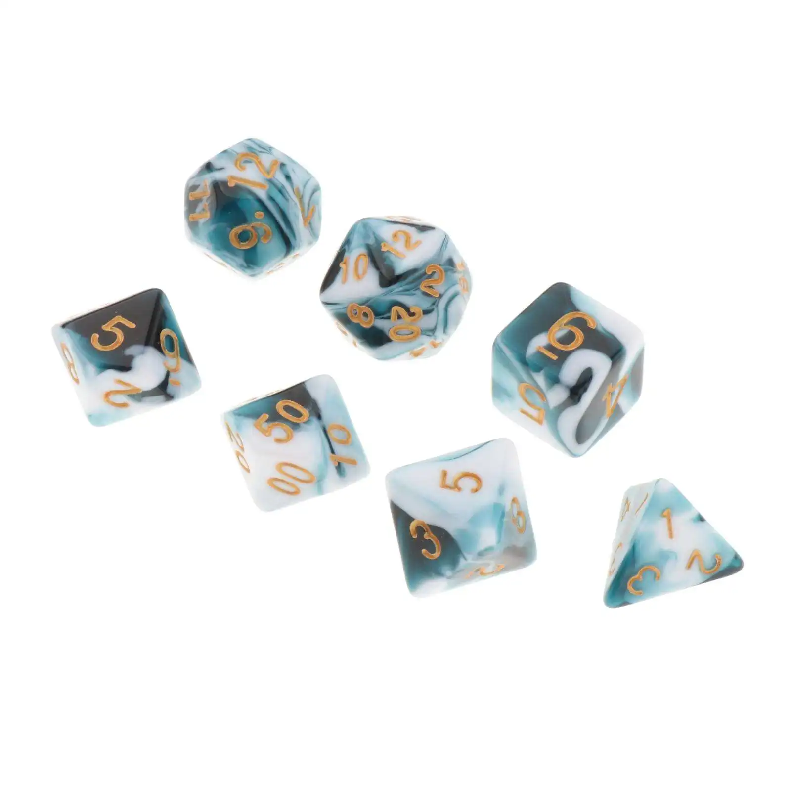 Acrylic Polyhedral Dice Table Games Multi-Sided Party Supply Role Playing Dice for Dnd