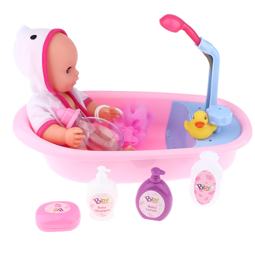  Smart Novelty Baby Doll Bathtub Set with Working