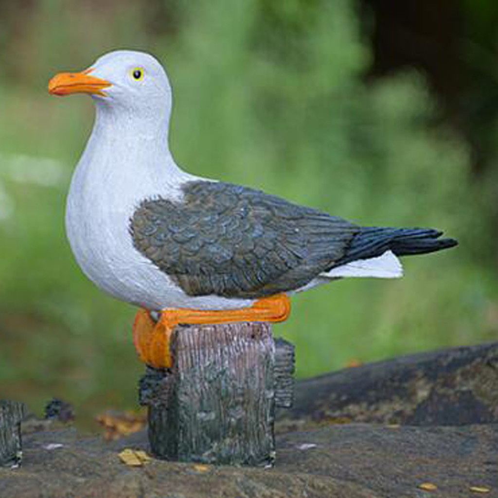 Garden Lawn Patio Craft Landscape Seagull Decor Statue Animal Figurines Figure Sculpture Ornament