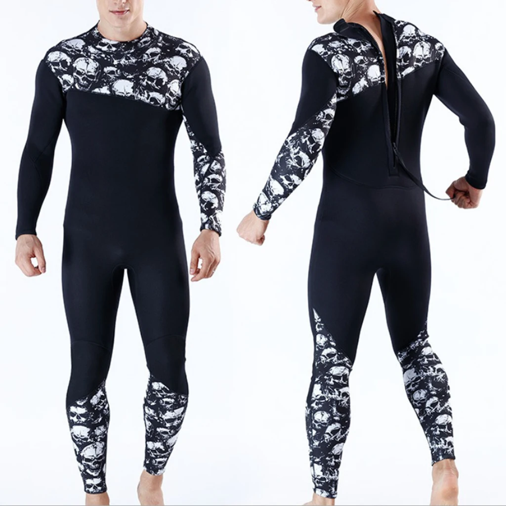 Full Body Swimsuit Diving Suit Wetsuit Long Sleeve Keep Warm Back Zip for Scuba Snorkeling Water Sports Multiple Sizes