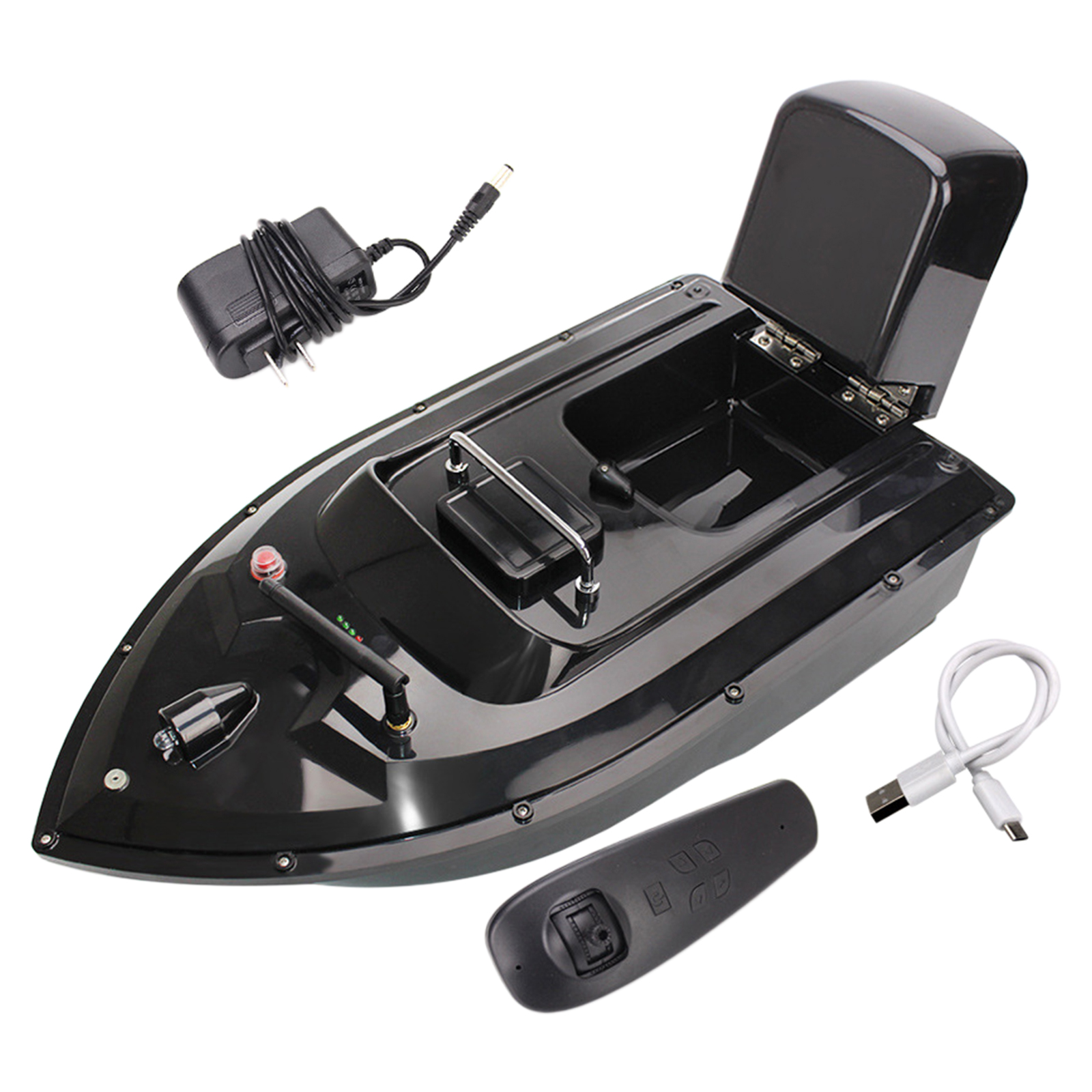 500M Remote Control RC Boat Fishing Bait Boat Auto Cruise Control 1.5KG Loading RC Nesting Boat With Night Lights