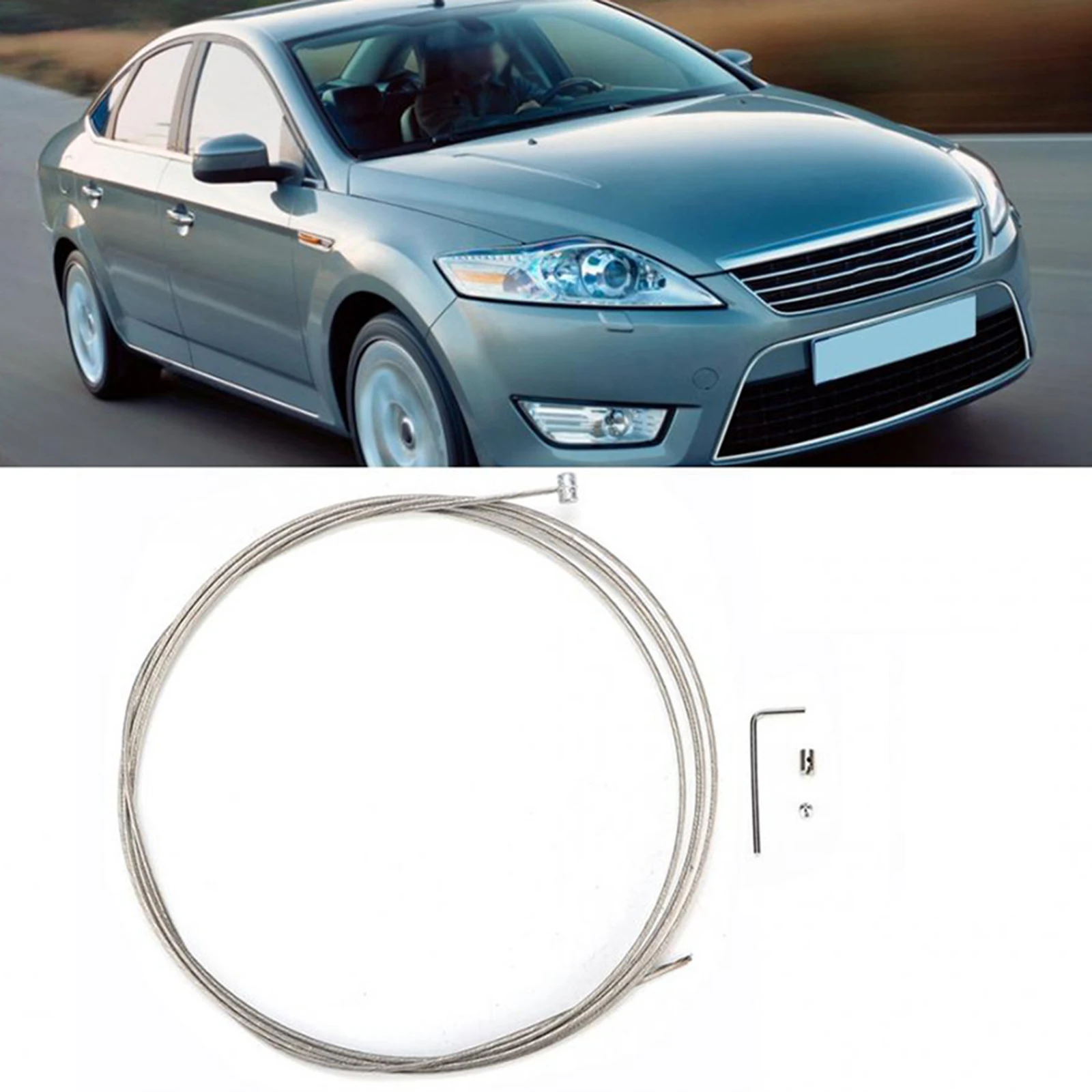 8.2ft Car Replacement Bonnet Release Cable Fix for Ford Mondeo MK4 2007-2021