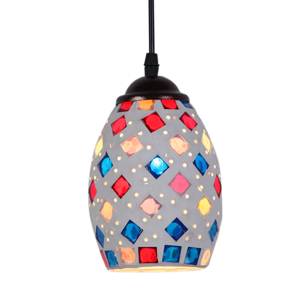 1Pcs Retro Mosaic Style Multicolour Ceiling Pendant Light Shade Lampshade