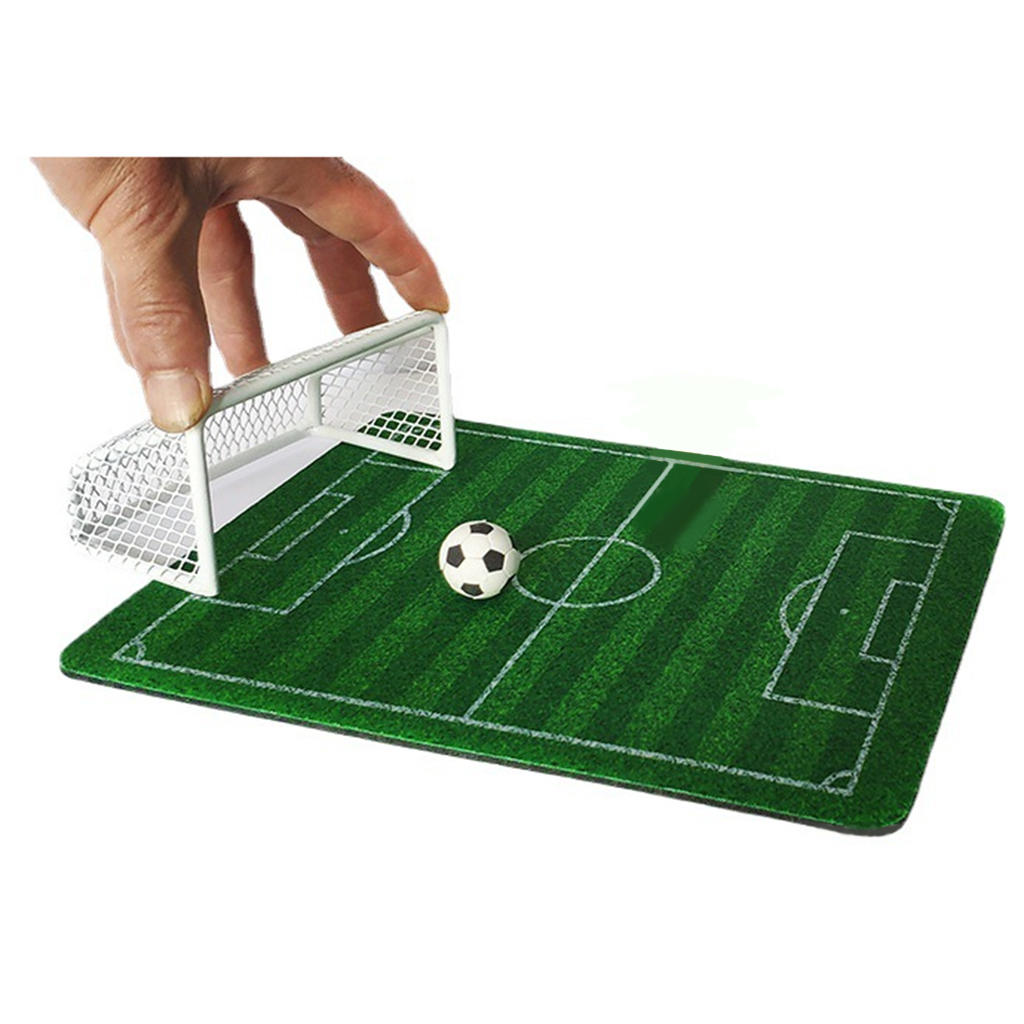 Funny Mini Soccer Ball Goal Kids Game Toy Foosball Gate Birthday Cake Decoration DIY Play Model