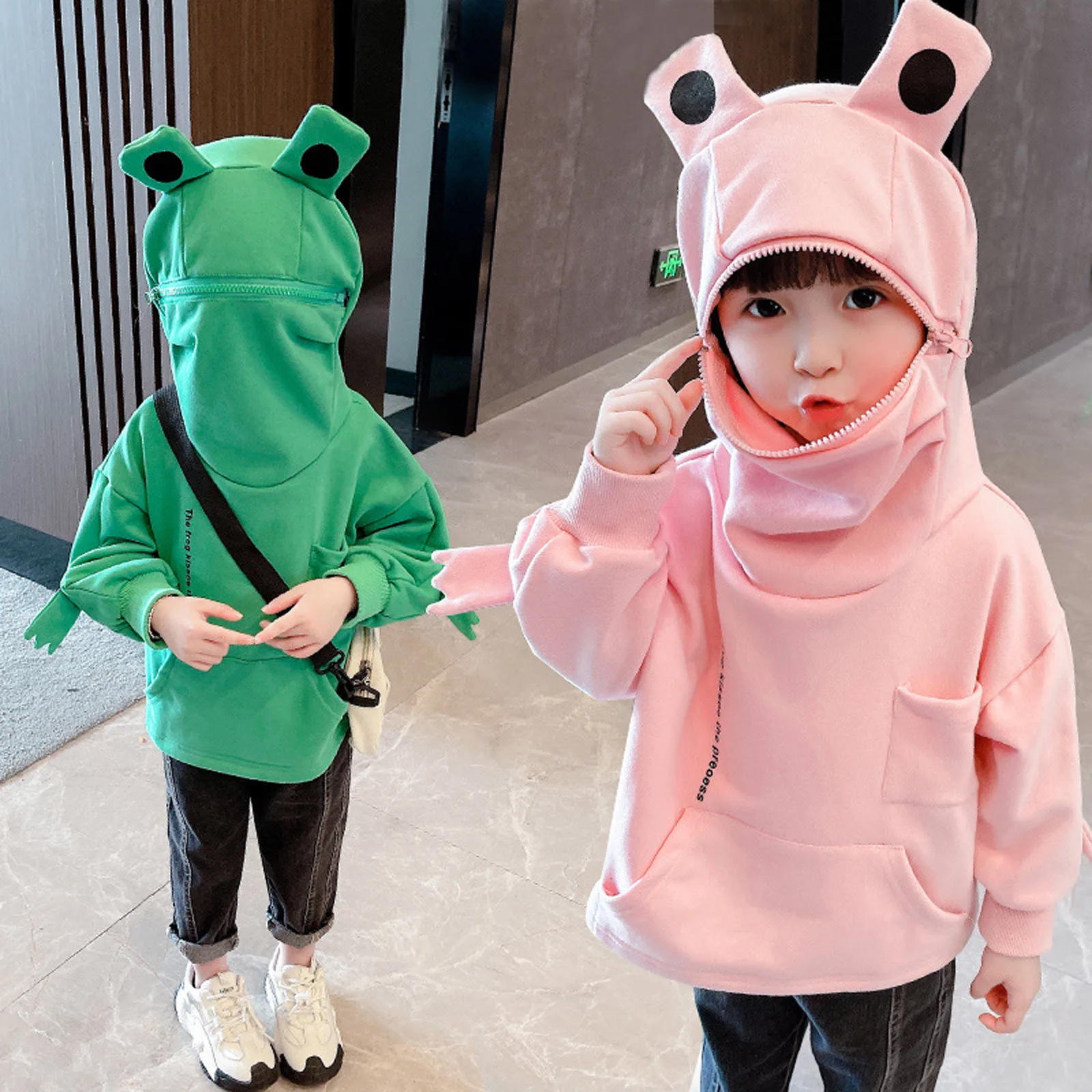 Taifengtongyu Un-Frogs Kids Hoodie Sweatshirts Hoodies Pullover for Boys Girls 