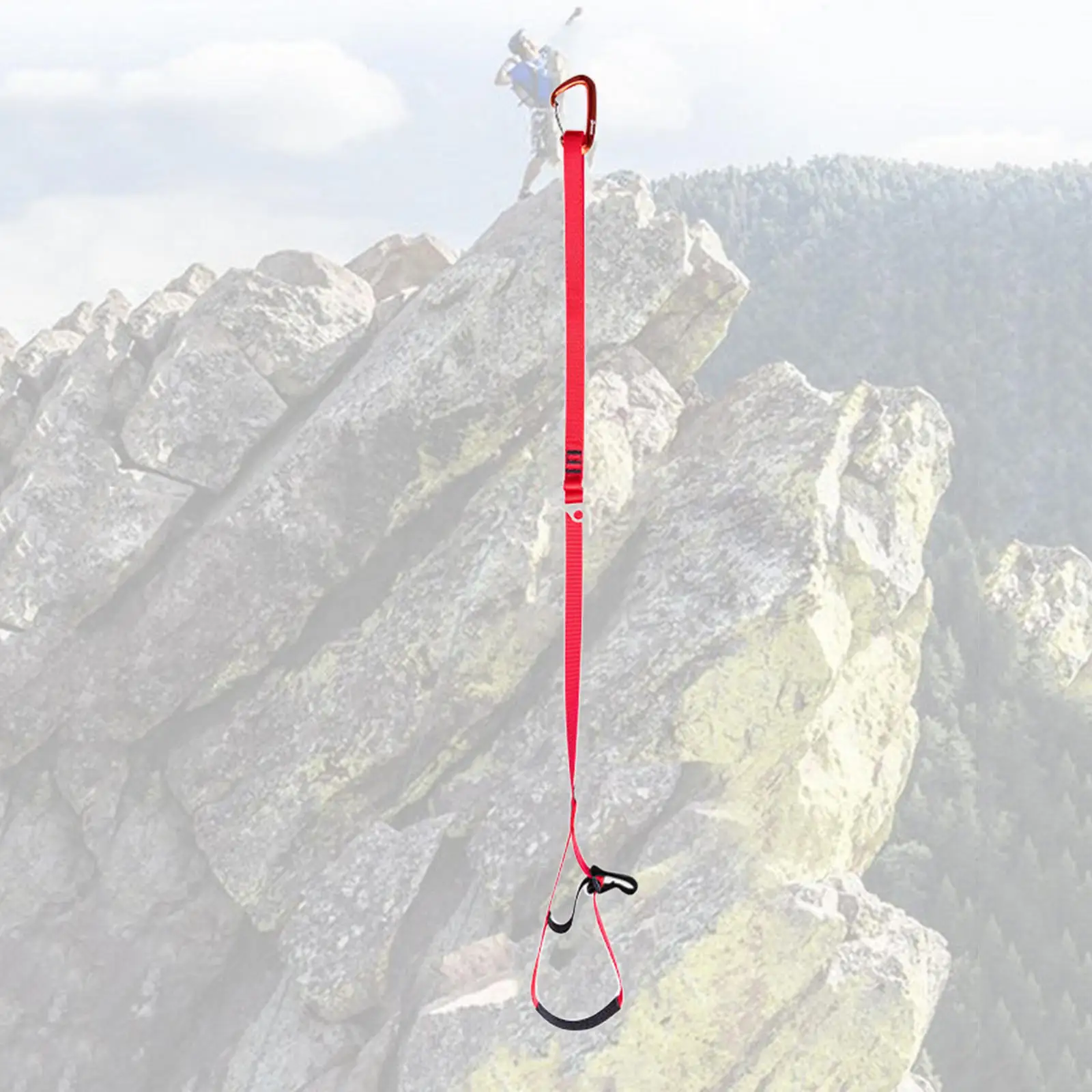 Foot Ascender Riser Rock Climbing Mountaineering Foot Loop Ascender Webbing Sling Strap Equipment Climbing Device
