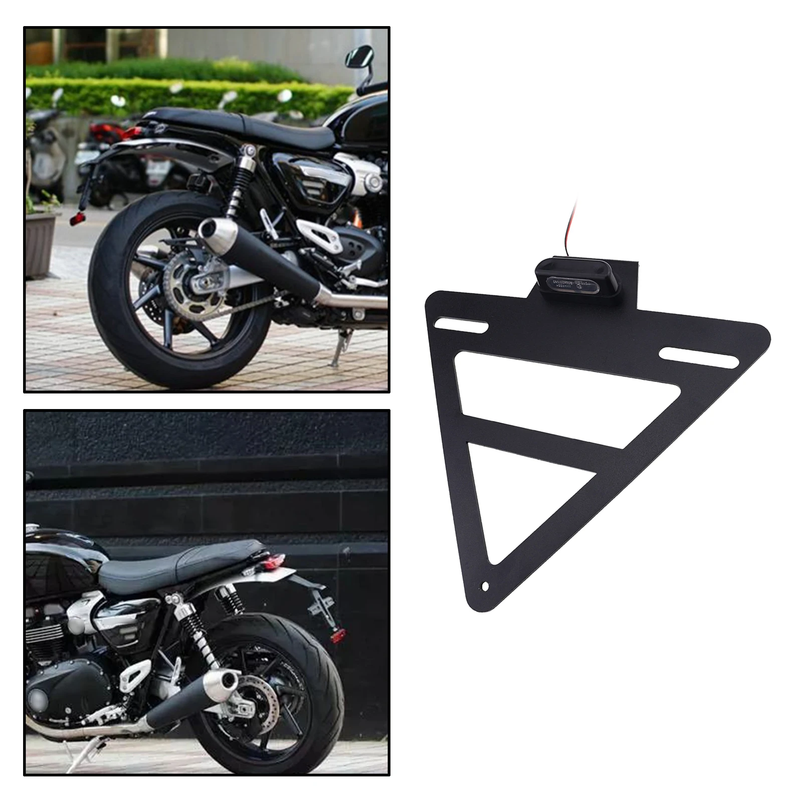Motorcycle Motorbikes Rear Registration License Plate Holder Mount Accessories Replacement for Thruxton 1200 1200R 19-21