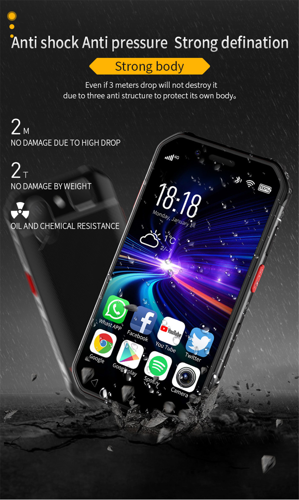 H566e65d1b8324d93a20fe40ae39e8b73y - SOYES S10 3GB RAM 64GB ROM Mini Smartphone 3.0 Inch 1900mAh 4G LTE Android 6.0 MTK6737 GPS Fingerprint Face ID Rugged Phone