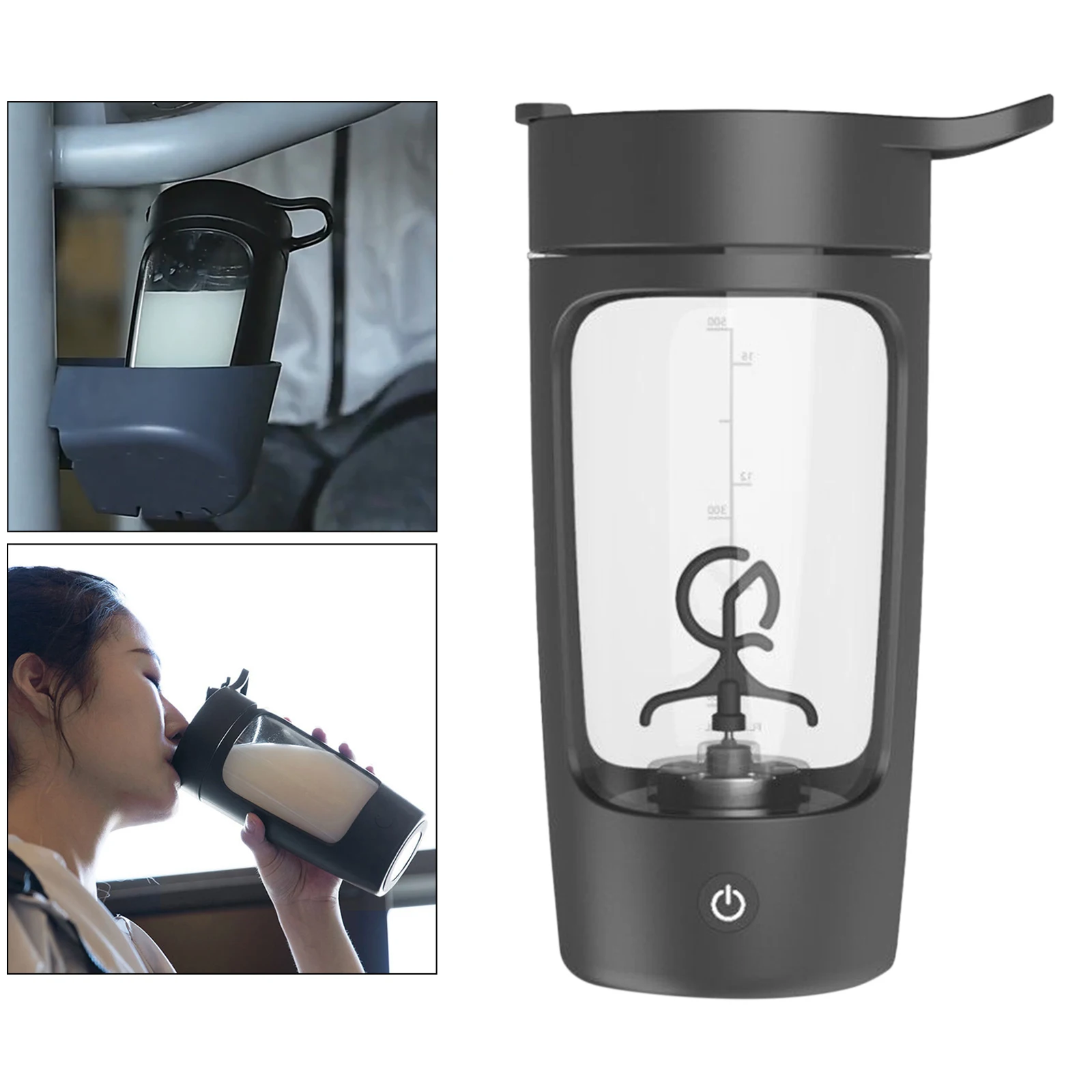 Premium Electric Protein Shaker Bottle, Tritan - BPA Free Mixer Cup