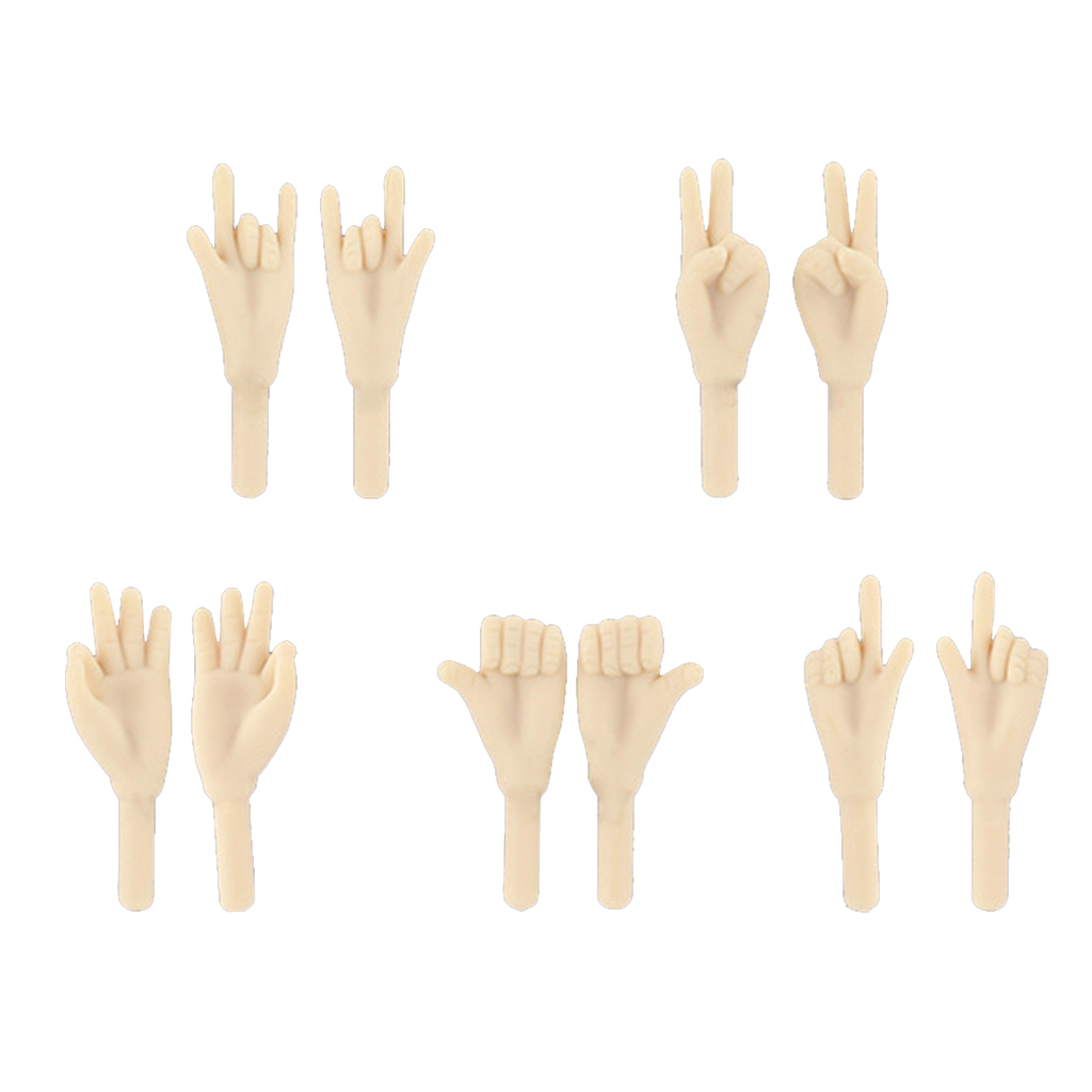 2x1/6 28 Jointed Girl Nude Doll Flexible Doll Hands for  Doll Hand