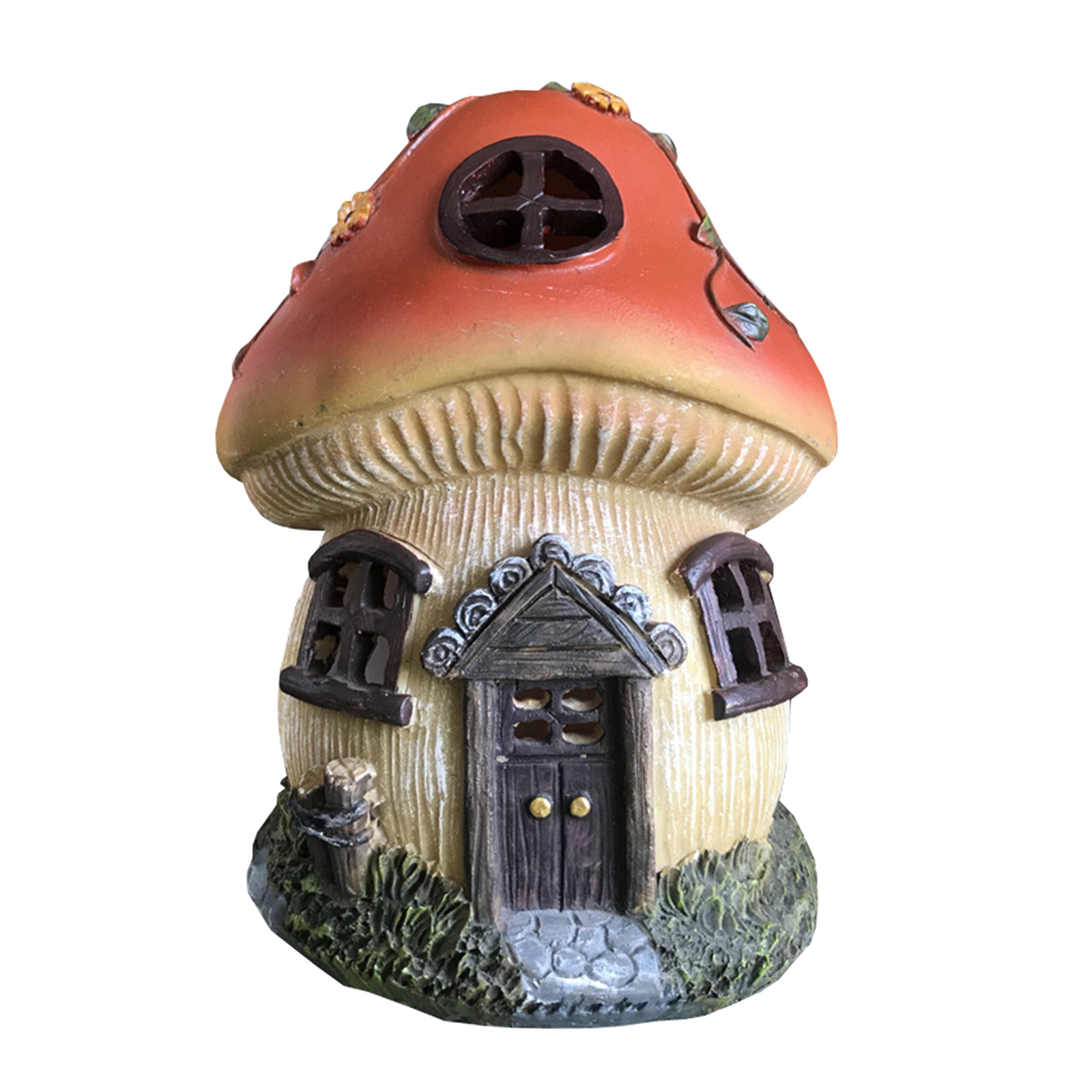 Resin Mushroom House Statue, Decoration, Rustic Indoor Outdoor Beach Yard, Room Home Decor, Yard Garden