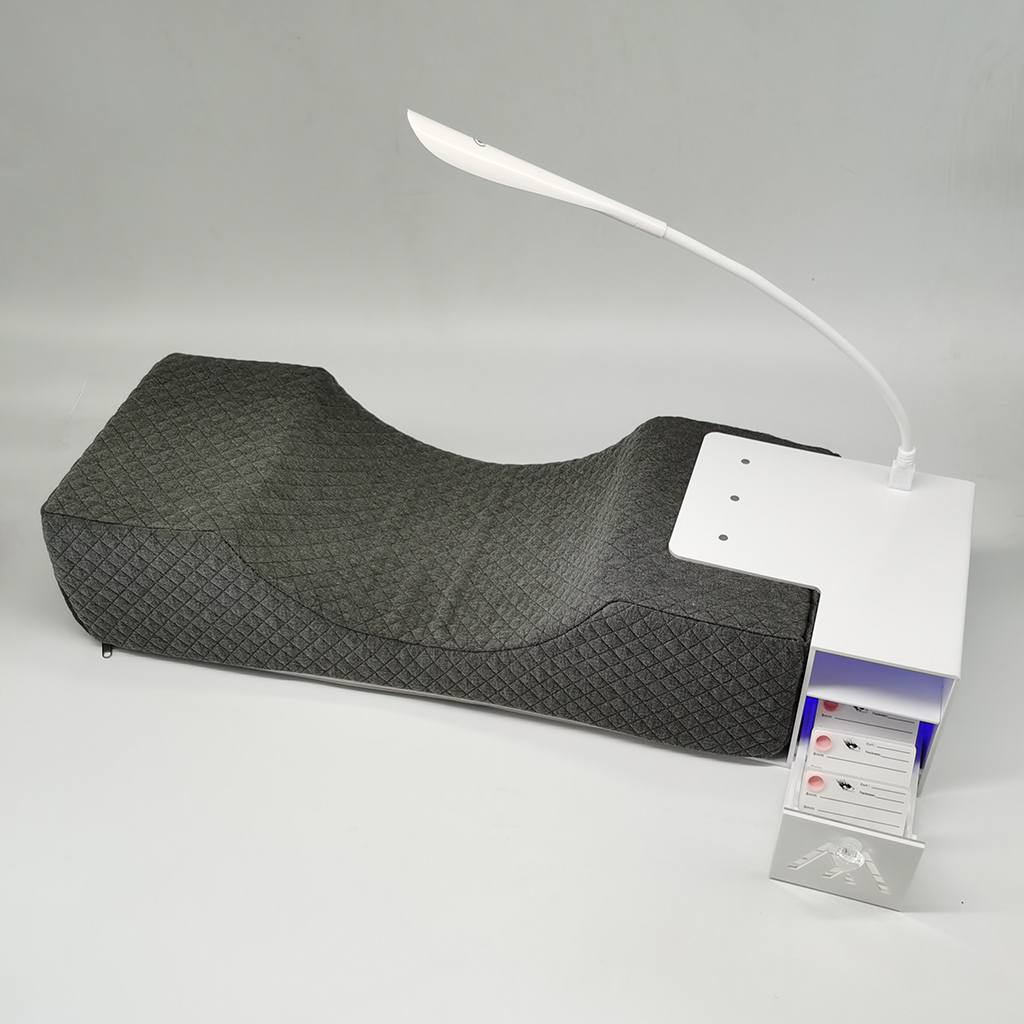 Eyelash Extension Grafting Pillow Memory Foam W/ Shelf Light For Salon Home