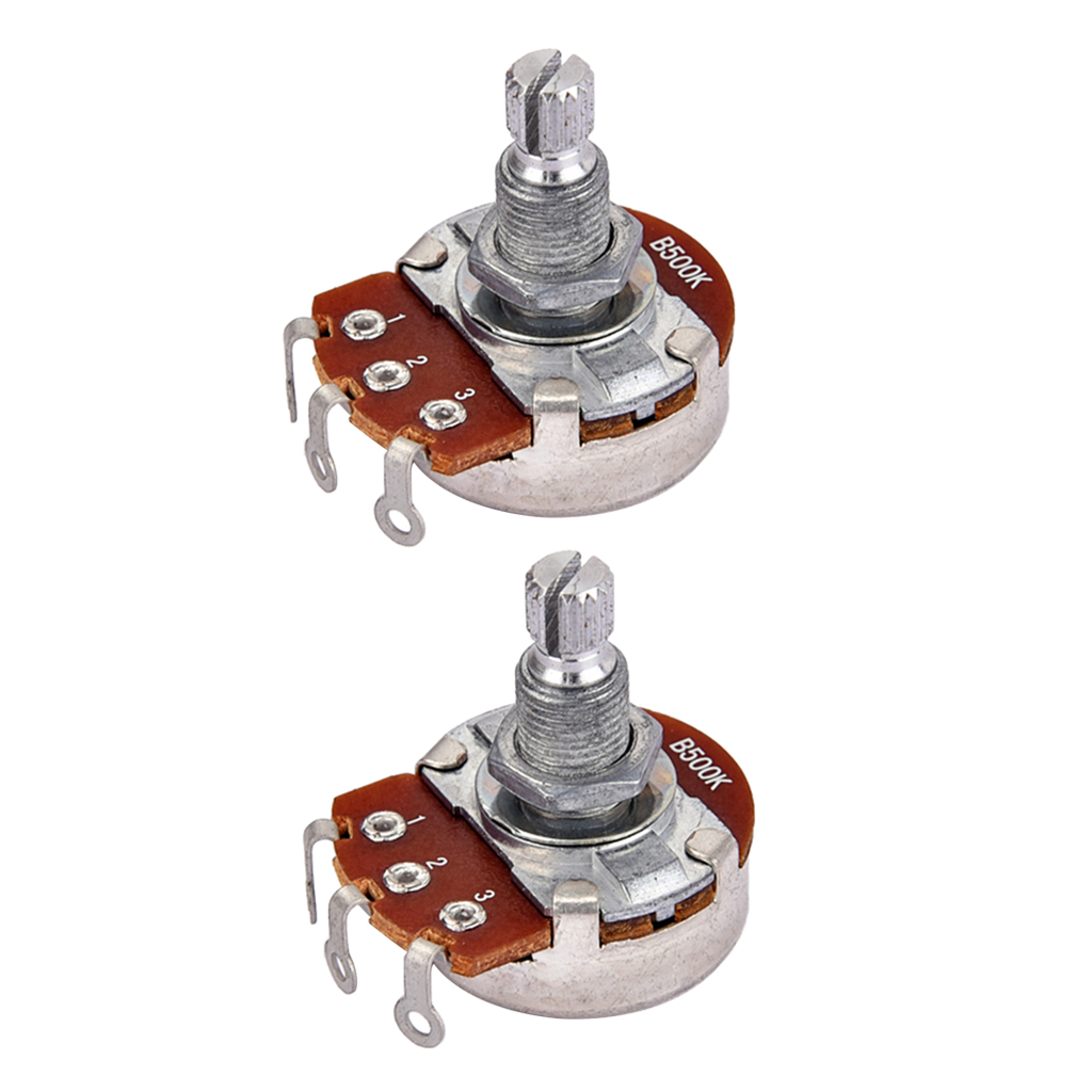 2 Pcs High Quality Guitar Alpha B500K Potentiometer Pots Spare Parts