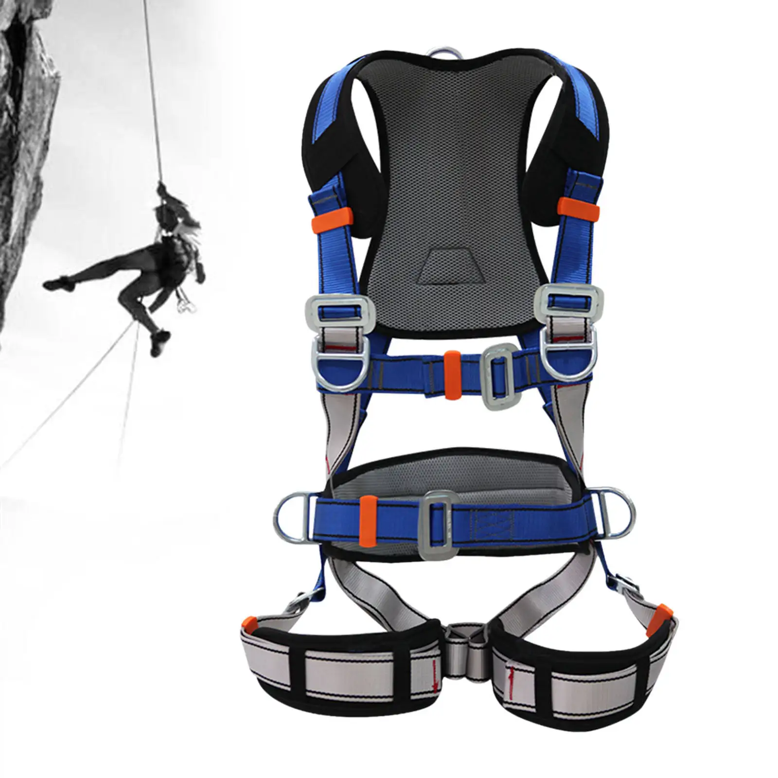 Climbing Harness Full Body Safety Belt Tree Rock Climbing for Rappelling Mountaineering Fire Rescuing Accessories Gear