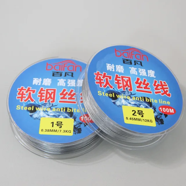 10M 70Lb-368Lb Fishing Steel Wire Line 7X7 Strands Trace Coating