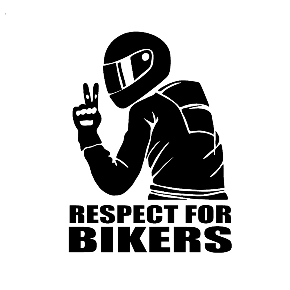 Respektieren Motorradfahrer, Personalisierte Aufkleber, Auto Aufkleber, Motorrad Aufkleber, JDM Wasserdicht und Sonnencreme PVC 19*14cm – Detail 2