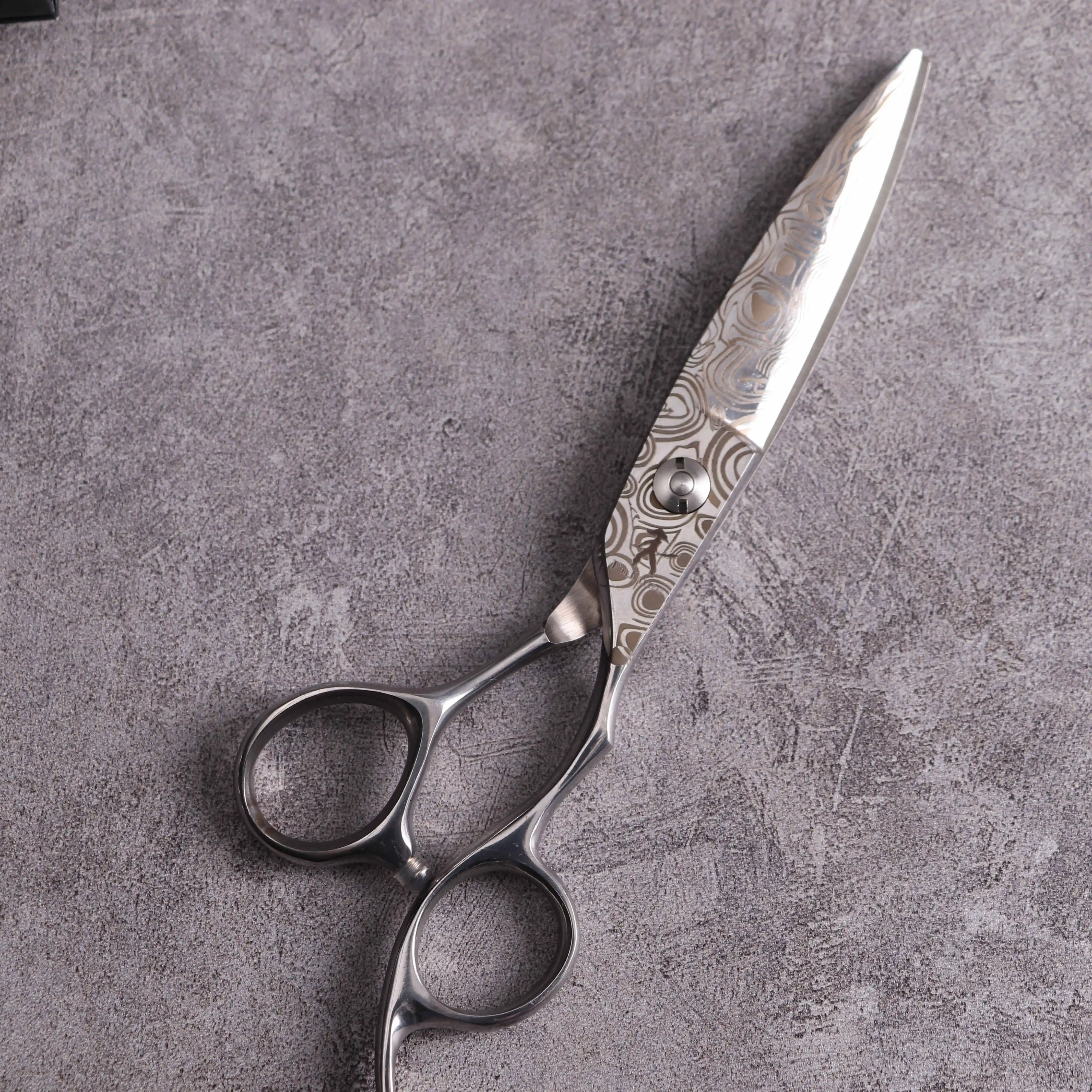 barbeiro acessórios corte damasco faca tesoura ferramentas cabeleireiro tesoura